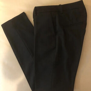 H&M Slim Fit Polyester Blend Trouser Pants Black Size 4